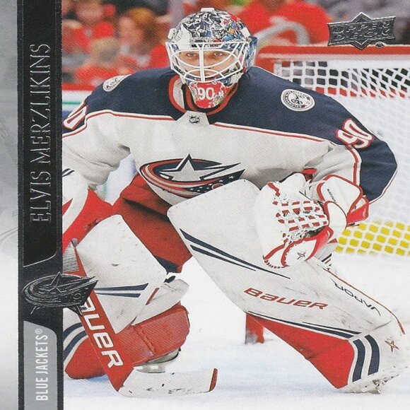 Elvis Merzlikins Columbus Blue Jackets NHL Hockey Card Collection - 2 Card Set - Picture 3 of 3